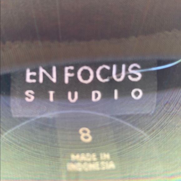 EN FOCUS STUDIO black white tropical floral print sleeveless square neck dress - Picture 6 of 9